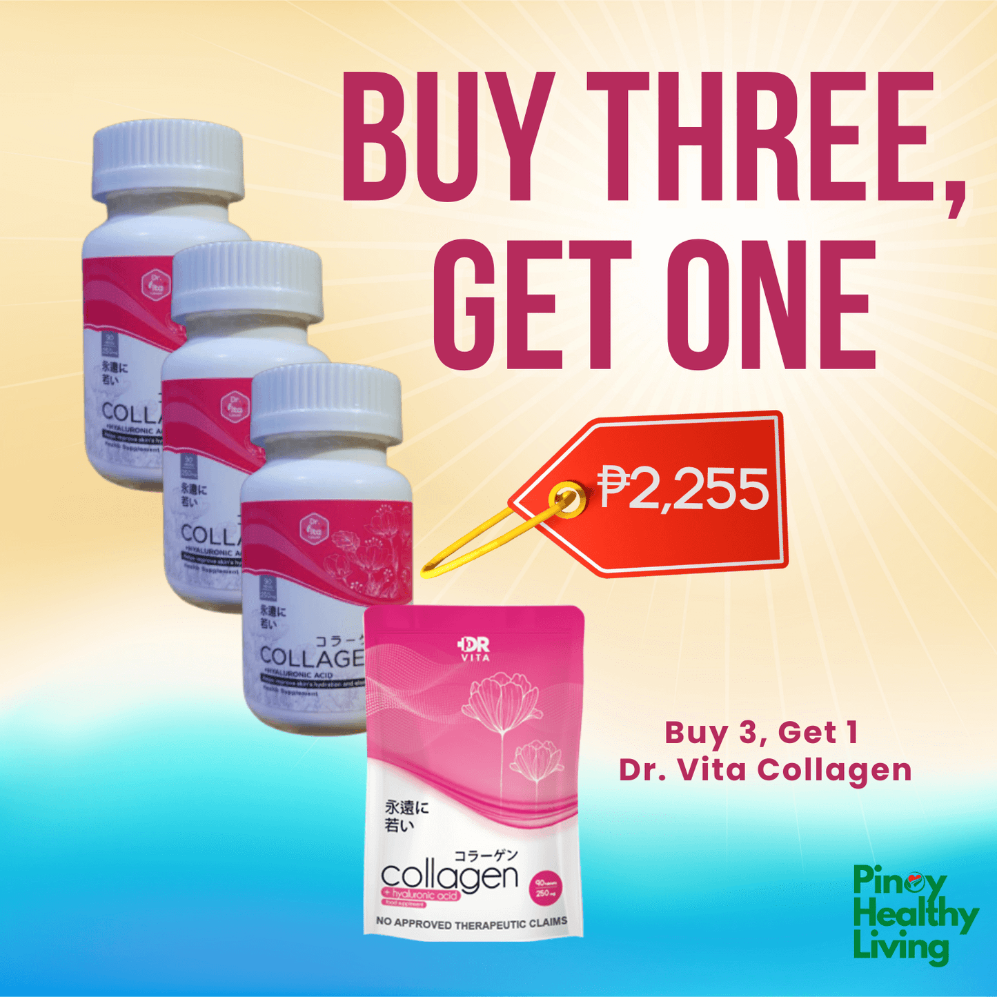 Buy 3 Dr. Vita Collagen Bottle + Get 1 Dr. Vita Collagen FREE!