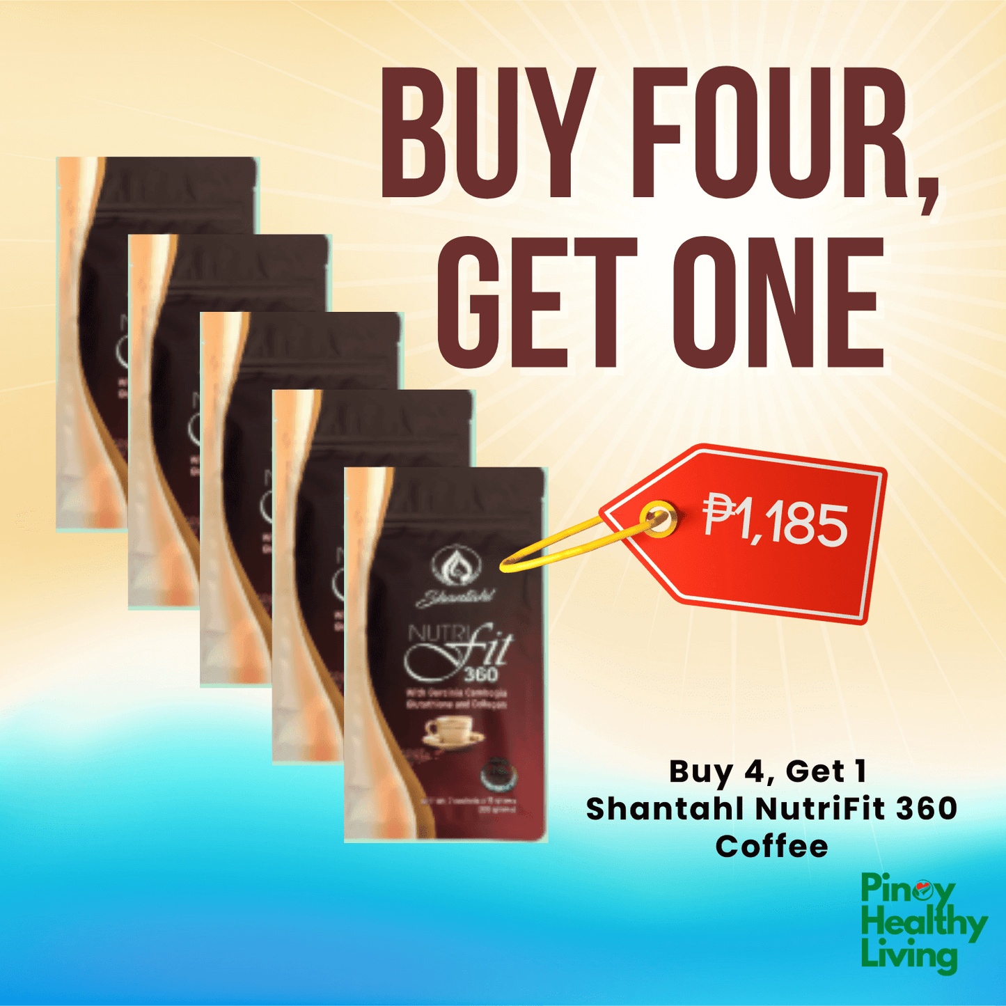 Buy 4 Shantahl NutriFit 360 Coffee + Get 1 Free!