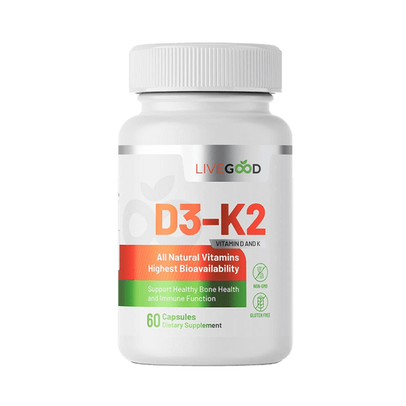 LiveGood Vitamin D3 and K2 2000